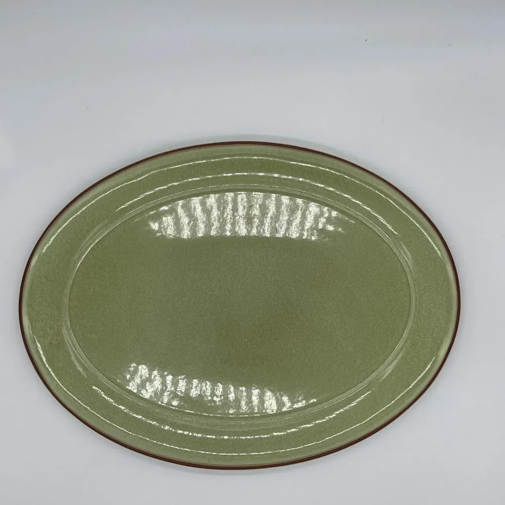 Denby of England Denby Juice Apply Green Serving Platter 14.5 x 11